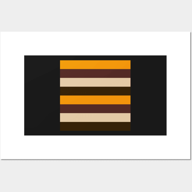 retro seventies style minimalist pattern Wall Art by pauloneill-art